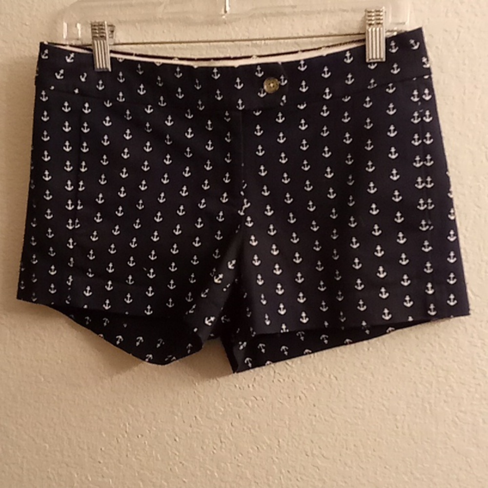 J. CREW Women Shorts Size 2 Navy-White Colors B8 X